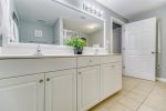 Private Master Bath with dual vanities 